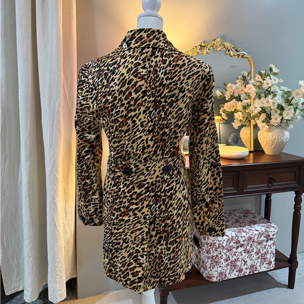 Worthington Leopard Print Coat with Black Lining - Picture 4 of 5